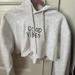 Good Vibes Cropped Hoodie